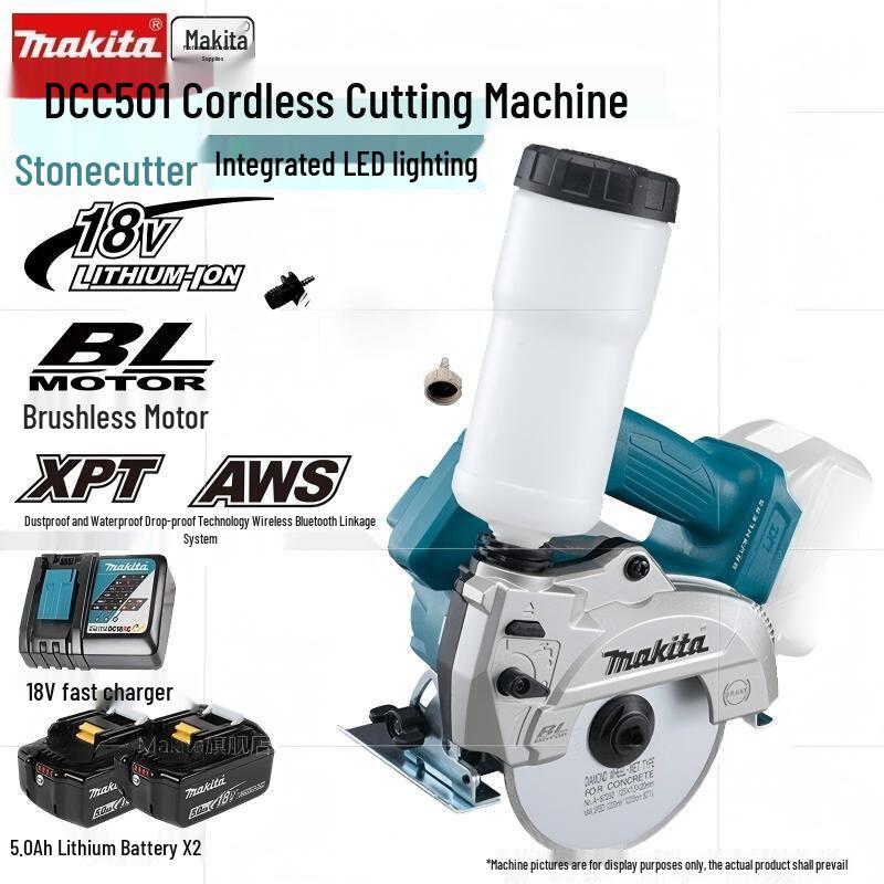 

Makita 18V 125mm Cordless Wet/Dry Stone & Glass Cutter DCC501 CN plug (adapter included)
