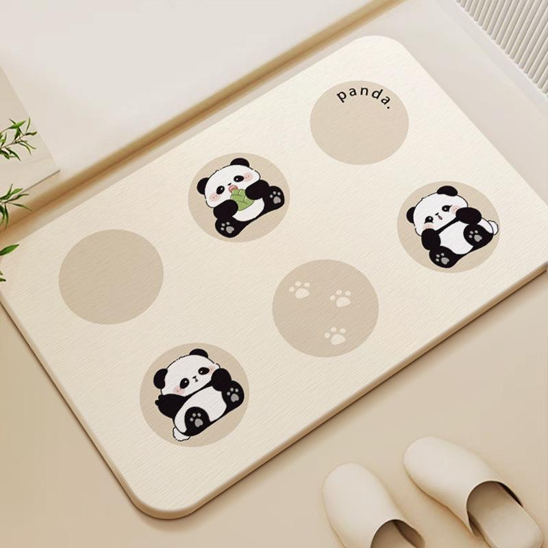 Diatom Mud Bath Moisture-wicking Mat Toilet Bathroom Toilet Door Area Slip-resistant Quick Drying Rug Durable Durable