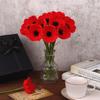 30 Pezzi Papaveri Rossi Artificiali Pu Papaveri Real Touch Fiori Finti Per Tavolo da Cucina Centrotavola Matrimonio Festa Bouquet Nuziale Casa P