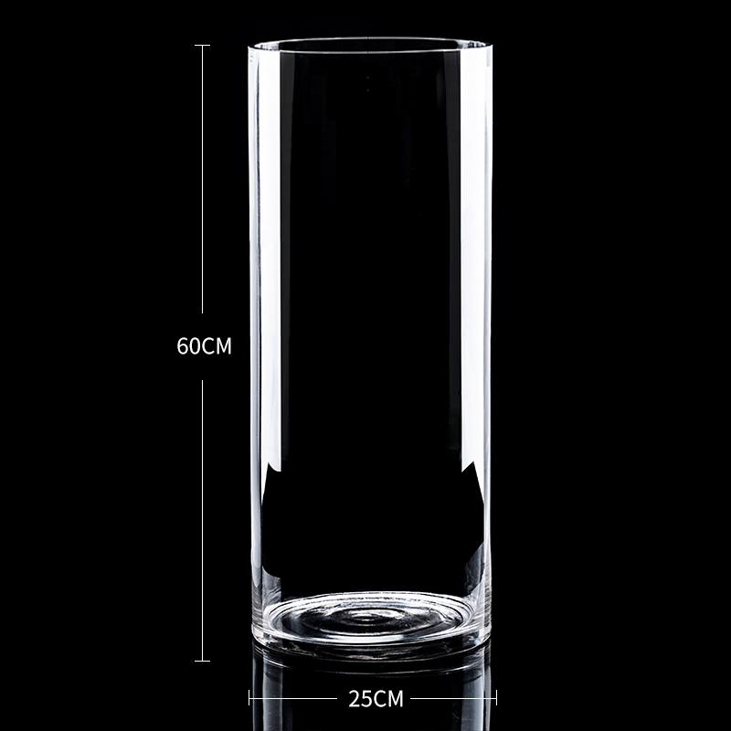Bardzo Duży Przezroczysty Szklany Wazon do Salonu lub na Stół Jadalny - Idealny do Bambusa, Suszonych Kwiatów i Aranżacji Wodnych