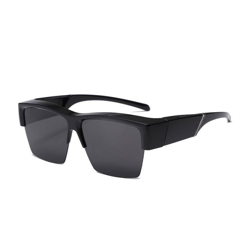 Unisex Polarized TR Square Clip-on Sunglasses for Myopia - Outdoor Sports  UV Protection