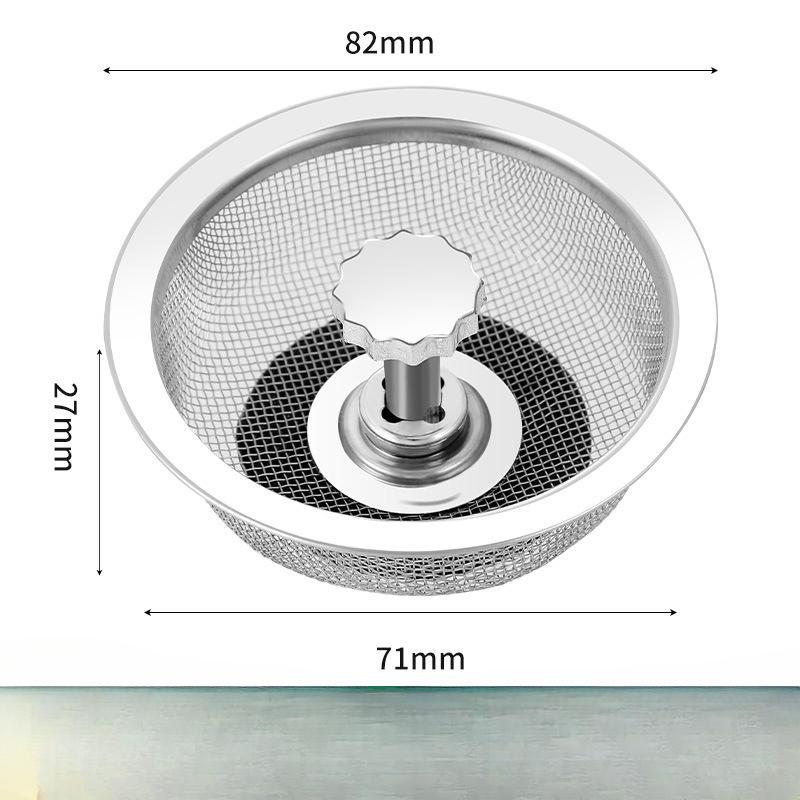 

Универсальная кухонная раковина, сливная труба для мусора, крышка для слива в полу, фильтр, крышка против запаха, сетка для фильтра раковины из нержавеющей стали 8.3cm with handle