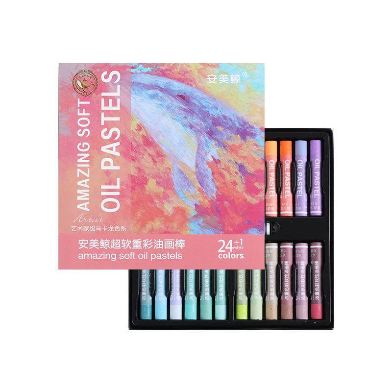 24+1 Kleuren Kunstenaars Oliepastels, Super Zachte Kleurpotloden met Hoge Pigmentatie voor Schilderen & Mengen, Professionele Kunstbenodigdheden