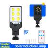 108 COB Sensor Street Lamp 3 Light Modes Outdoor Waterproof Security Solar Lamps for Garden Patio Path Remote Control Light
