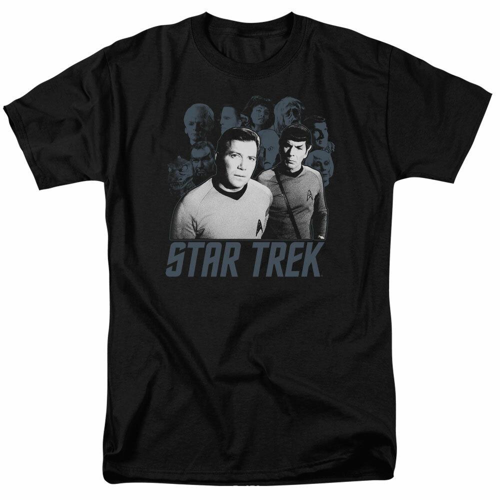26 Star Trek Kirk Spock And Company T Shirt Licensed Sci-Fi TV Classic Tee Black Unisex T-Shirt M