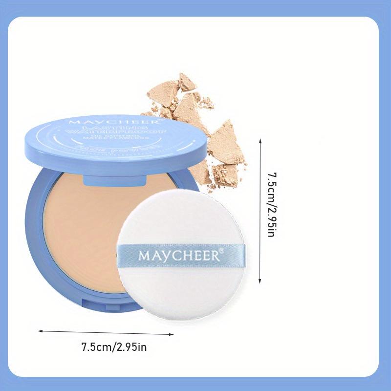 3 Color Oil Control Matte Face Powder, Long Lasting Flawless Setting Powder Compact Face Makeup Loose Powder