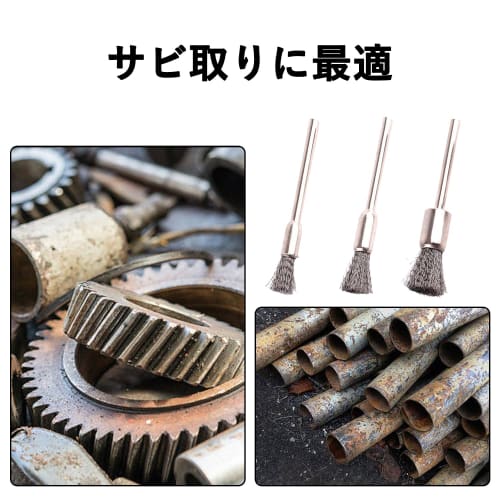 15-Piece Pen-Shaped Stainless Steel Wire Brush Set for Removing Rust and Dirt, Polishing Brushes, Paint Stripping, Grinding, Polishing Wheels, Rotary