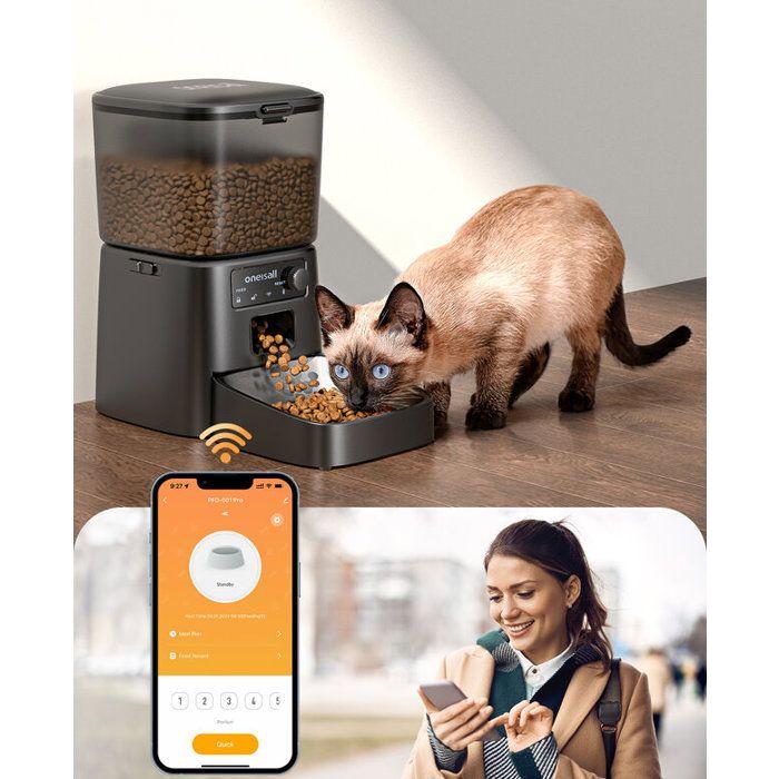 Distributeur automatique de nourriture - ONEISALL - PFD-001 Pro - Sans fil Wi‑Fi 5G/2,4G - 3,5 L - Contrôle portions APP