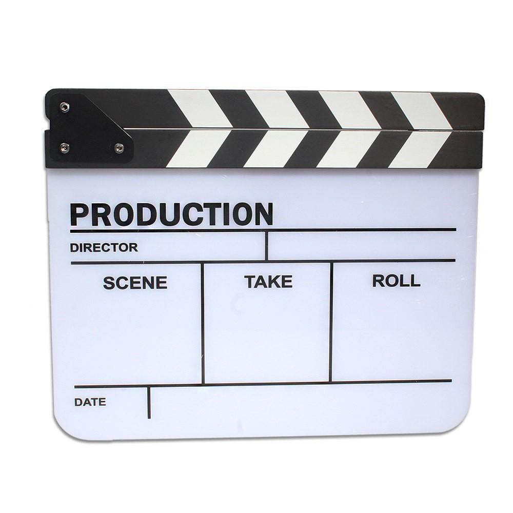 Acrylic Striped Movie Clapperboard Photography Prop