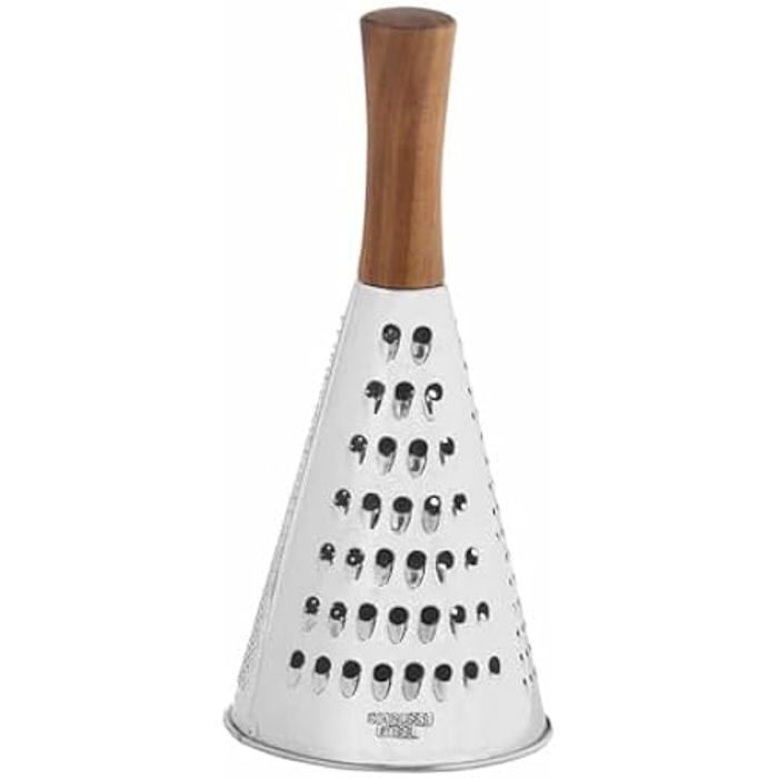 Râpe - ANDREA HOUSE - CC68027 - Acier inoxydable - Acacia - Ø 10,5 cm