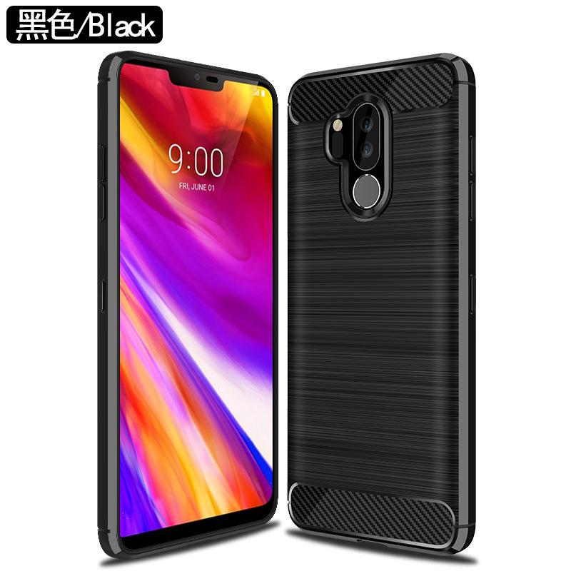 Applicable To LG G1 ThinQ Mobile Phone Case LG G1ThinQ Protective Case, Carbon Fiber Brushed Pattern TPU Anti-drop Case