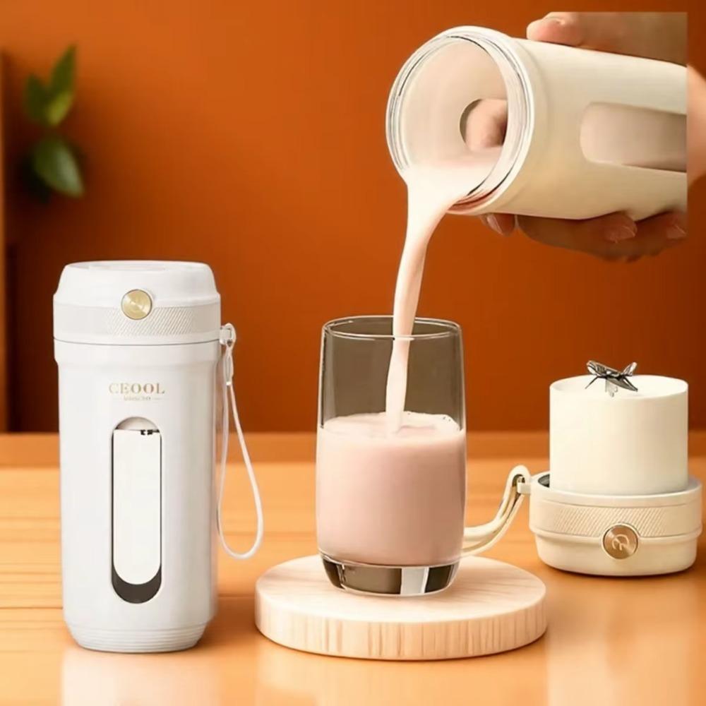 4/10 Blades Fruit Blender Cup with Detachable Straw Smoothie Maker Cup Ice Crusher  Office