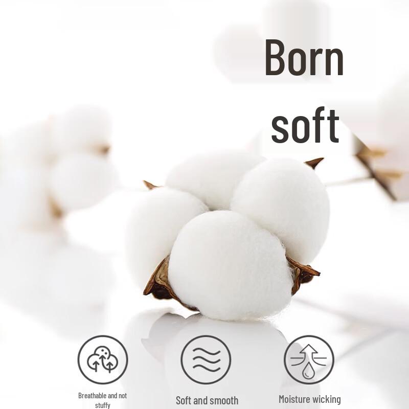 Langsha Men's White Pure Cotton Antibacterial Boxer Briefs