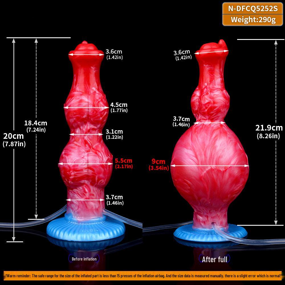 Inflatable Silicone Female Masturbator with Water-Spraying Dildo Simulation