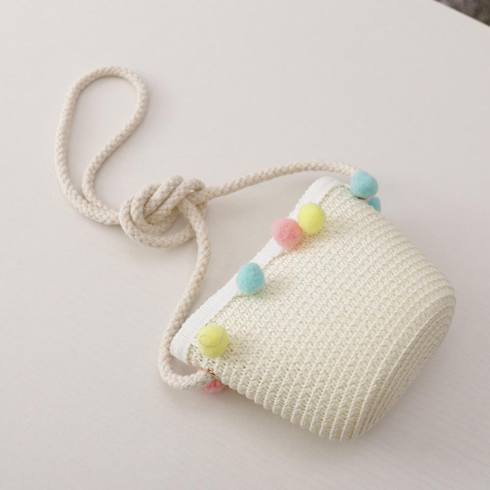 Kids Cute Hand Bag Children's Weave Shoulder Bags Fashion Straw Cross Bag For Girls Made From Natural