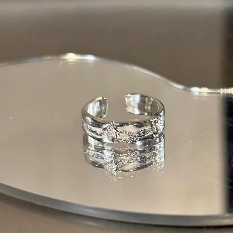 Bague - Genre spécifique, Design de niche, Bague de doigt simple, Style minimaliste, Look sophistiqué, Bague ouverte