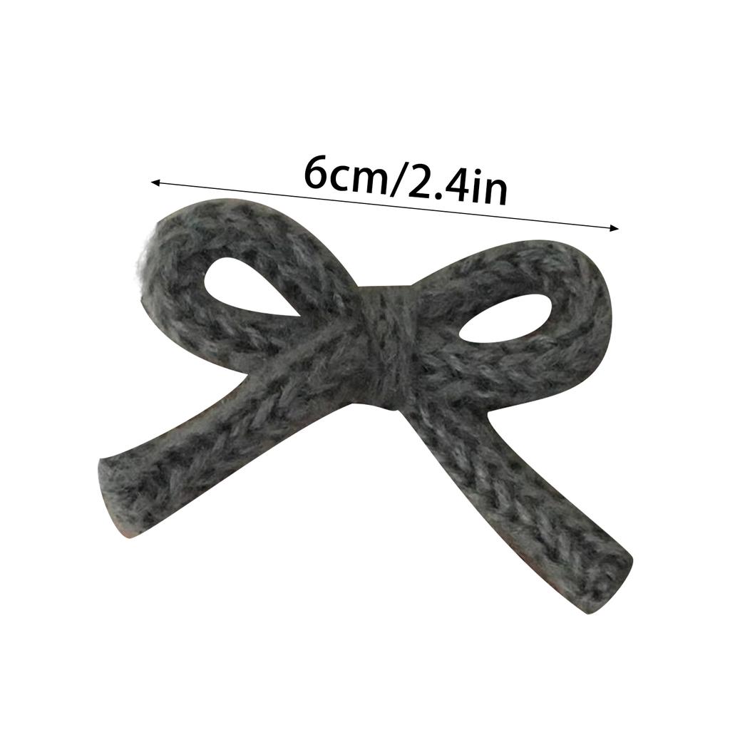 Sweet Knitting Yarn Bowknot Hair Clip Lazy Hairpin Duckbill Hairclips Barrettes for Women Side Bangs Hair Styling Tool