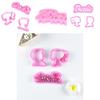 Createklat Moule à Biscuits Princesse Barbie Forme Irrégulière Ensemble d'Outils de Pâtisserie en Plastique Pour Décoration de Gâteau DIY
