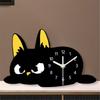 Small Cats Desk Clock Decorative Table Clocks None Ticking Silents Clock Analog Clocks for Nursery Living Room Bedroom