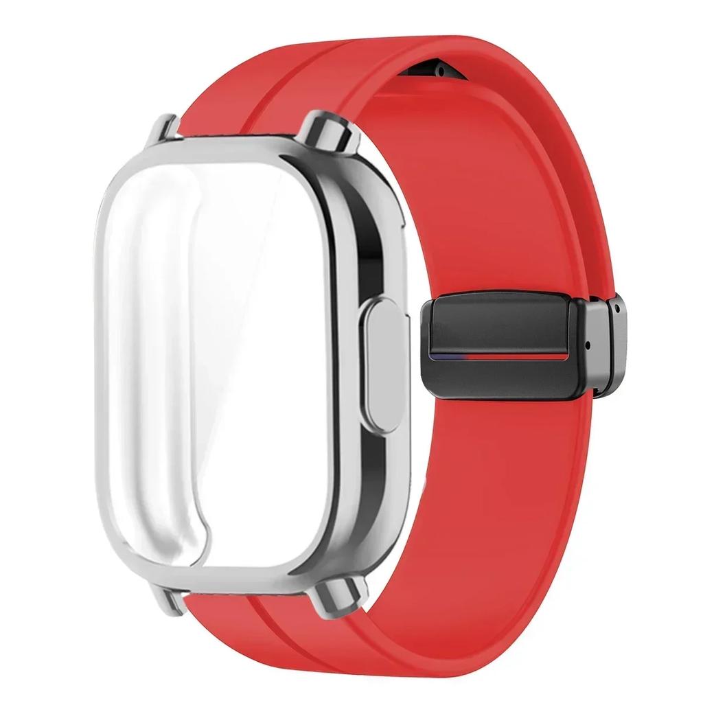 Silicone Strap +Case For Xiaomi Redmi Watch 5 Lite Magnetic Smart Watch Wrist Men Band And Case For Redmi Watch 5 Active