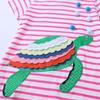 European Style Children's Summer Cotton Dresses - Girls' Short-Sleeved Printed Skirts for Small and Medium Kids.