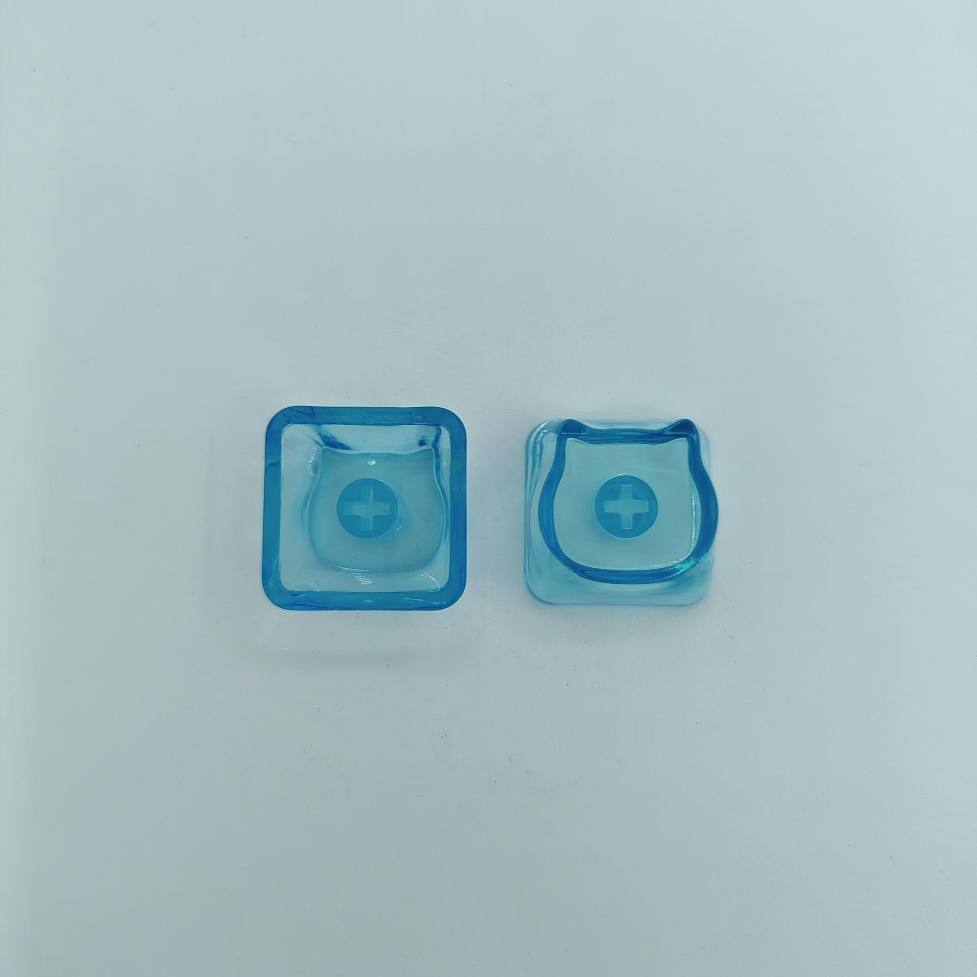 High-Transparency PC Material Cat Face Keycap DIY Decompression Toy – Cute XDA Design