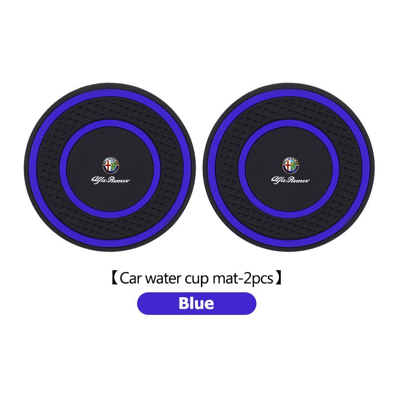 Car Logo Water Cup Pad Anti-slip Coaster Mat Auto Accessories For Alfa Romeo 159 Giulietta Giulia 147 Mito 156 159 166 GT Zj9