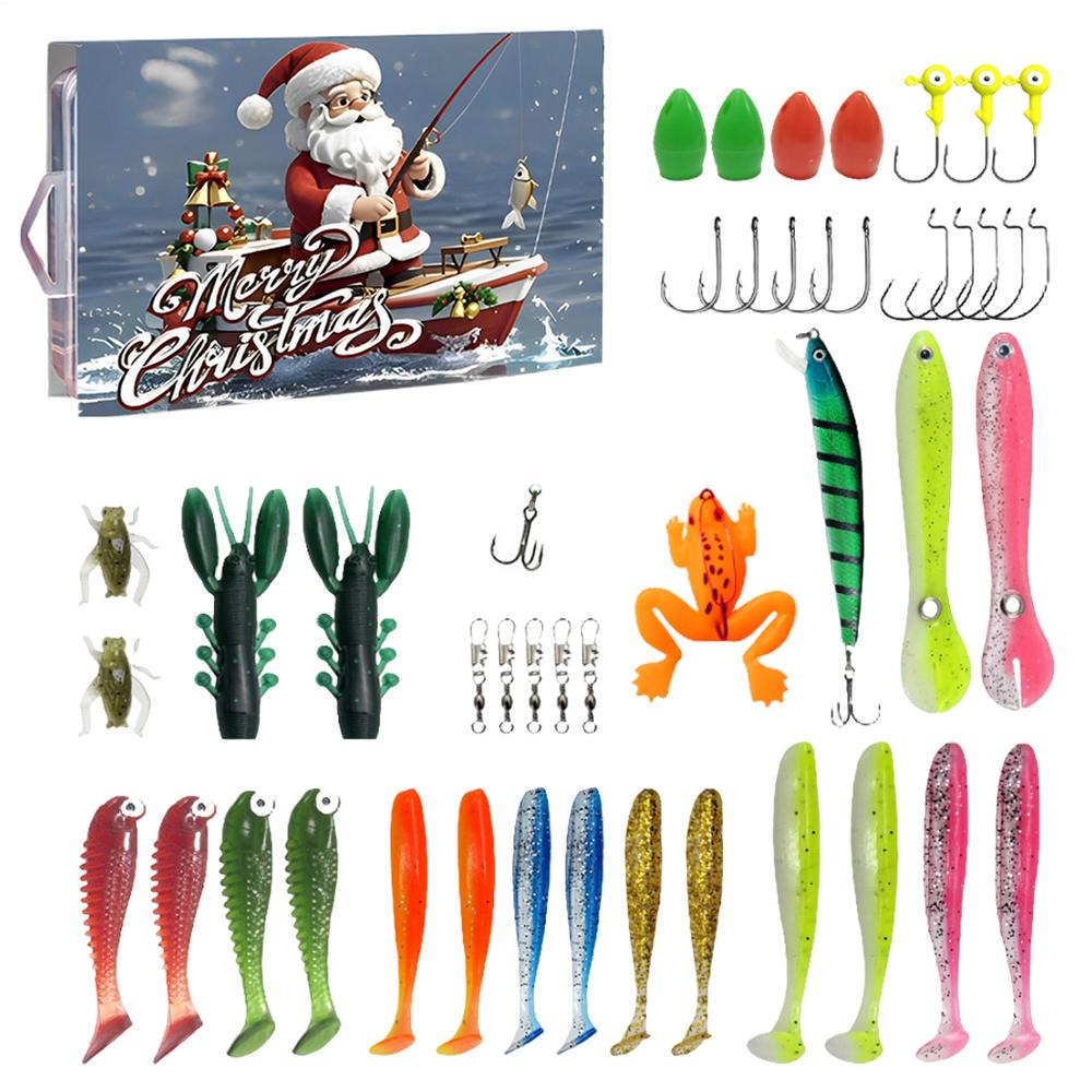 Christmas Advent Calendar Fishing Countdown Fishing Lures Set Advent Calendar Adult Advent Calendar 2025 For Both Saltwater L