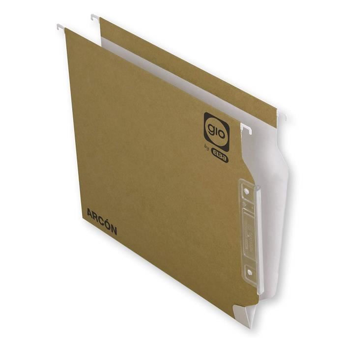 YBARRA Boîte de 25 Classeurs suspendus Viseur Latérale A4 Kraft Bi couleur - 400021926