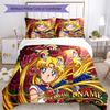3pcs Custom Name Moon Princess Printed Bedding Set Duvet Cover Closure Includes 1 Duvet Cover & 2 Pillowcases, Soft and Comfortable for All Seasons.