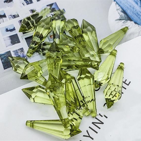 Fashion DIY Colorful Stone 11*33mm 16*50mmJewelry Drop Tip Ice Beads Hanging Beads Acrylic Stone Pendant for Prom Dress