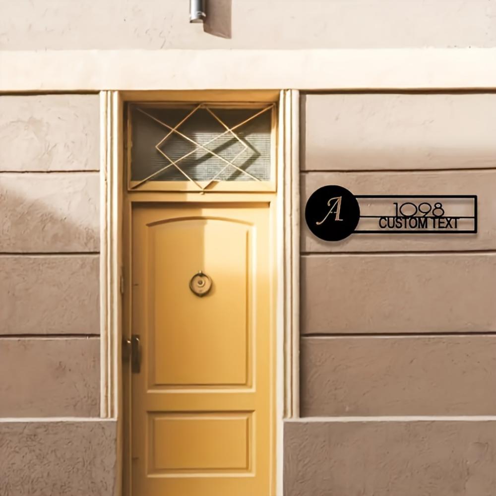 Metal Address Sign, Custom House Number Plaque, Personalized Street Name Plate, Outdoor Wall Decor for Home
