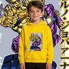 Boys Girls Warm Pullover Sweatshirt for Autumn Winter Daily Wear Anime Print Fleece Hoodie for Kids