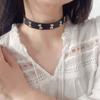 Colar Gargantilha de Couro com Pingente de Osso Estiloso Corrente Ajustável Moda Alternativa Rocker Metal Acessório de Gargantilhas de Couro