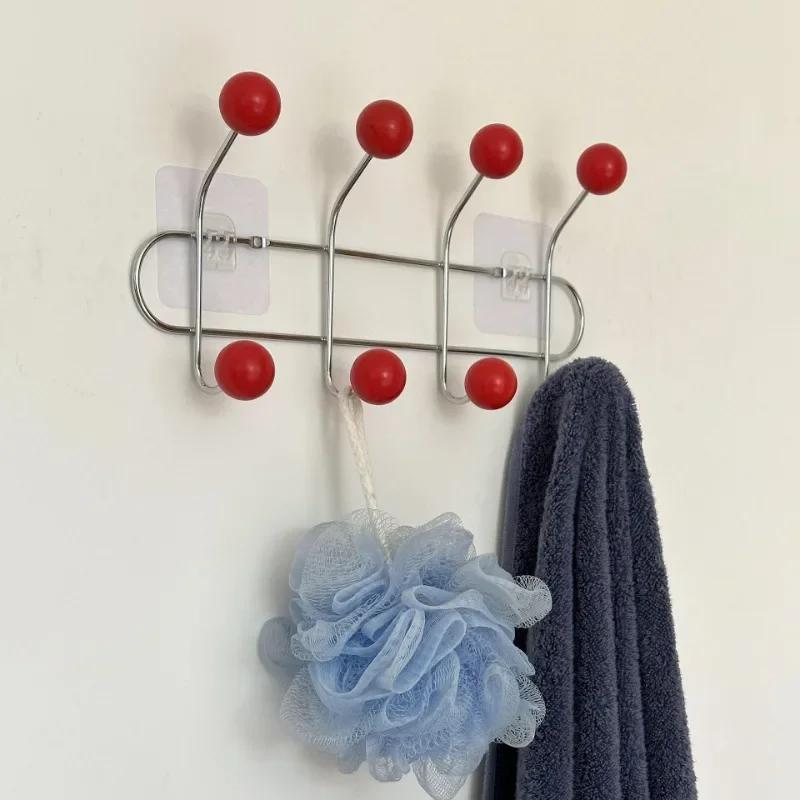 Entrance Hall Wall Coat Racks Bedroom Clothing Storage Hanger Rack Hooks Portable Backpack Cap Scarf Clothes Organizer Hangers