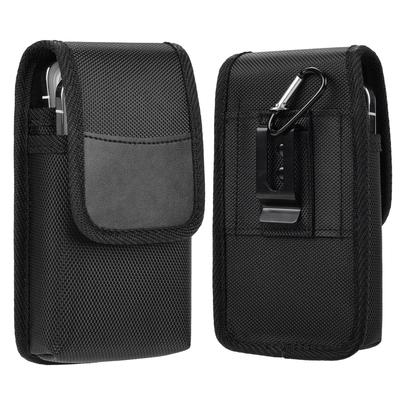 Universal iPhone 16 ProMax Double Mobile Phone Waist Bag - Multifunctional & Durable Leather Protective Case