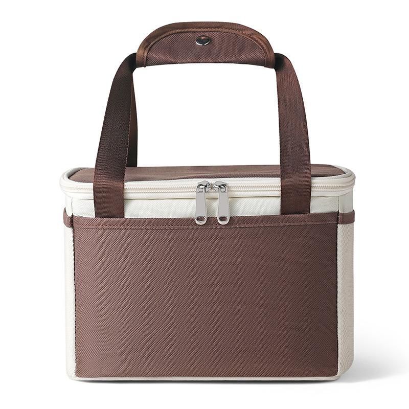 Portable Lunch Bags Food Insulated Bento Handbag Easy Clean Larger Capacity Dinner Storage Bag For Outdoor Picnic School Work