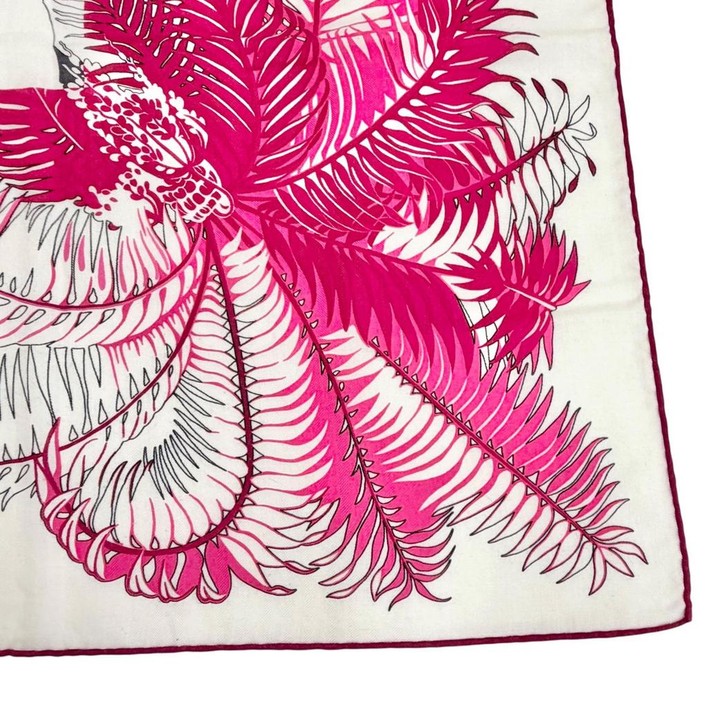 Excellent HERMES scarf Myths of the Phoenix Carrejean Carre 140 Pink cashmere Used