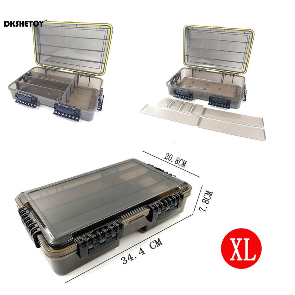 Fishing Tackle Boxes Organizer Waterproof Lure Box with Removable Dividers for Lines Hooks Small Fishing Accessories