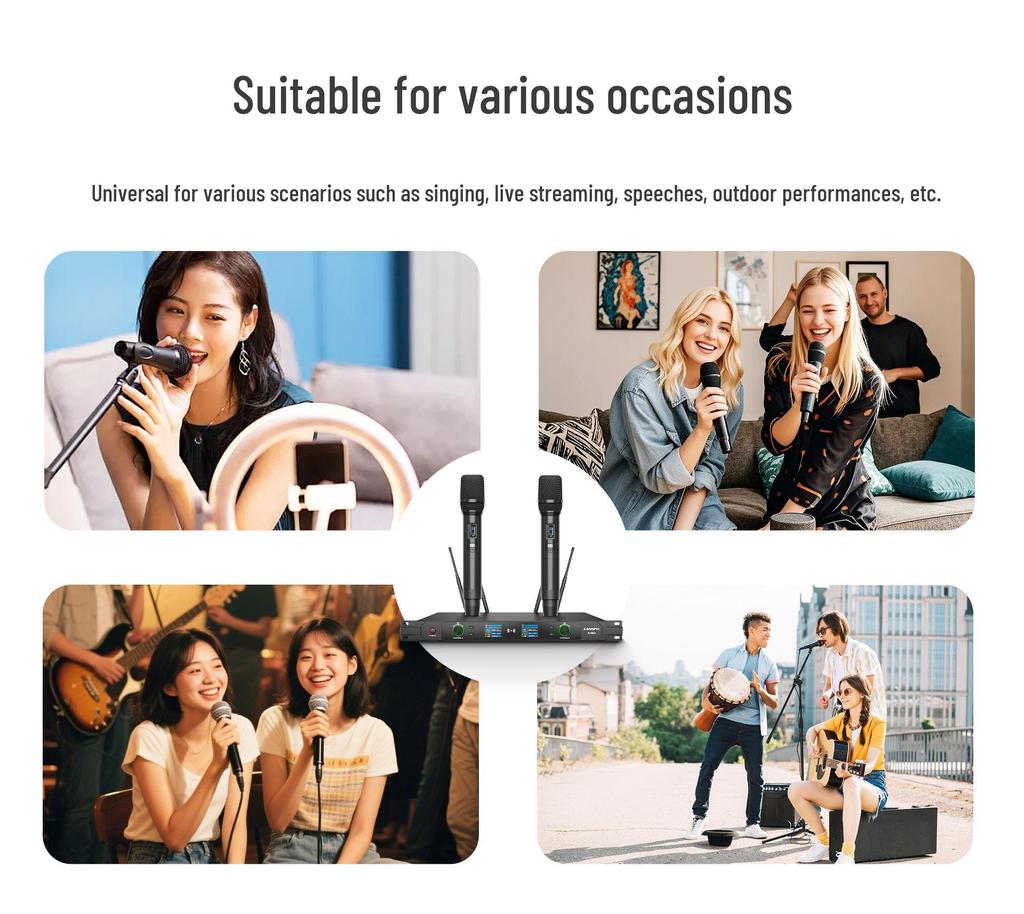 High-End Professional True Diversity Wireless Microphone for Large Outdoor Performances