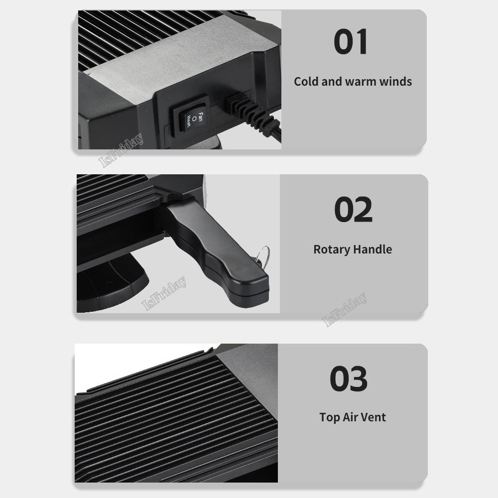 ISFRIDAY New Car Mounted Heater, Windshield Heating Defroster, Winter Snow Melting Defrosting and Defogging Heater
