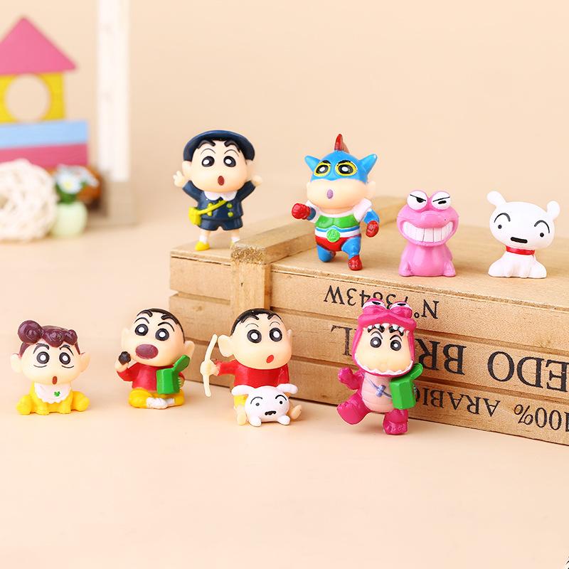 Series Shinchan Crayon Plasticfigure Set Gift Model Toy Collectible Decoration
