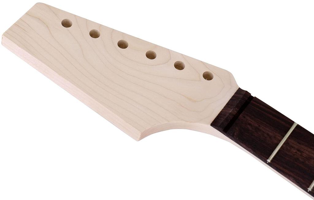 Scud Electric Guitar Neck Half Paddle ST Type Rosewood Fingerboard 305R Jumbo Frets 22 Frets Left Hand Unpainted (Head Unfinished) (12R) HNK-12/22TL