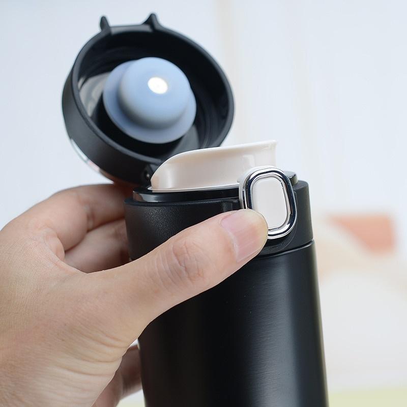 Inteligentní termoska 400 ml z nerezové oceli Láhev na vodu s LED digitálním displejem teploty Kávové termohrnky Inteligentní izolační šálky
