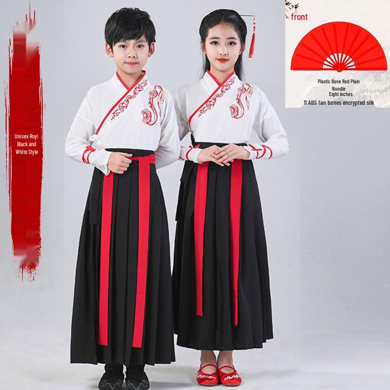 Children's Hua Mulan Hanfu Costume for Boys and Girls - Chinese Style Choir and School Uniform