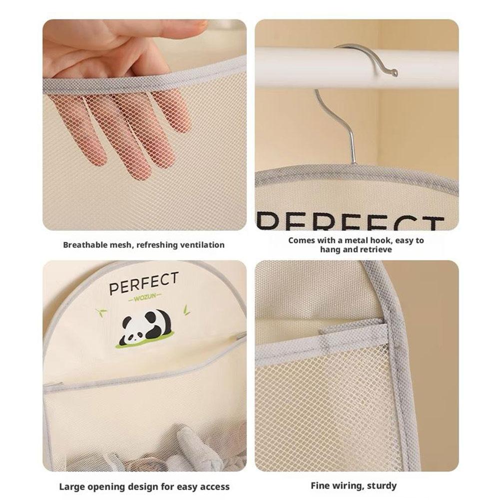 Storage Hanging Bag Underwear Socks Storage Bag Hanging Underwear Storage Net Closet Dormitory Organizer Behind Door Storage Bag