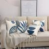 Home Decor Blue Geometric & Botanical Printed Pillow Covers Pattern Cushion Cover Suitable For Sofa Bedroom Car Pillow Cover