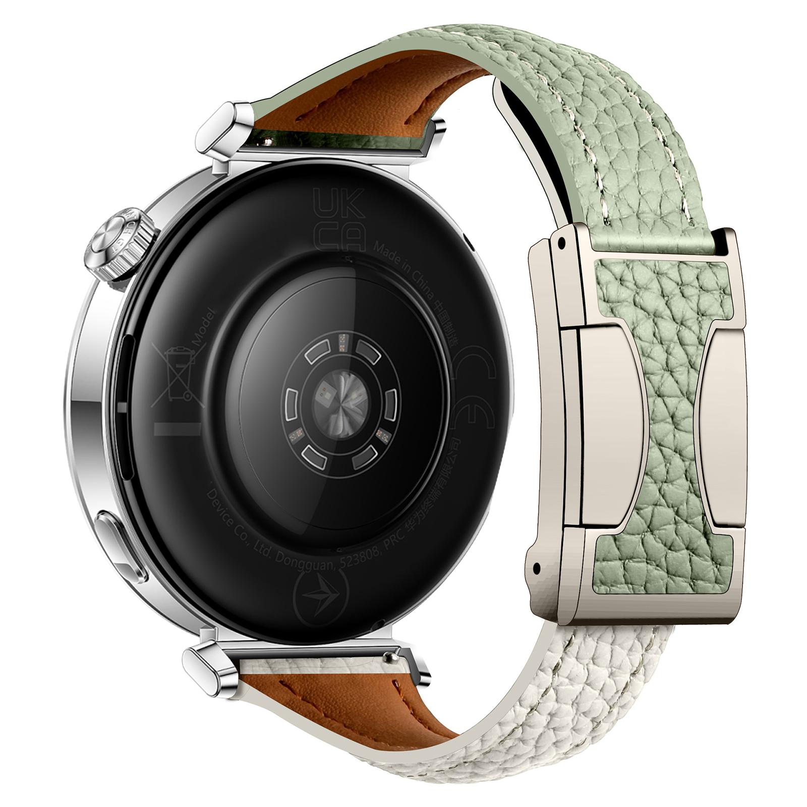 

Ремешок из натуральной коровьей кожи 18 мм для Garmin Venu 3S/Forerunner 265S/Forerunner 255S, текстура личи, магнитная застежка, ремешок для часов G