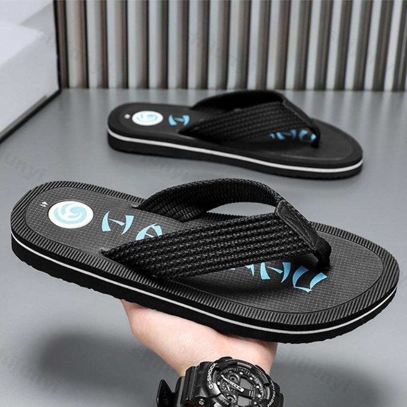 Fashion Men Slippers Outdoor Flip Flops 2025 Summer Flat Shoes Non-slip Fashion Soft Trendy Open Toe Home Breathable Men Beach Slippers