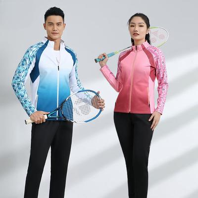 Autumn and Winter Long Sleeves Sports Jacket Men's and Women's Jacket Badminton Clothing Training Set